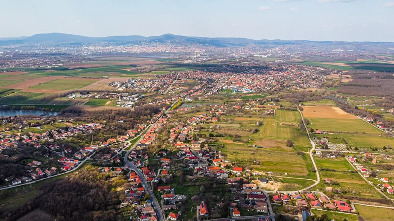 Légifelvétel a pécsi járásról